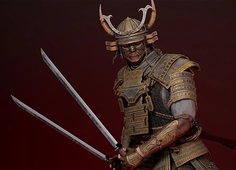 武士老板低聚3D模型